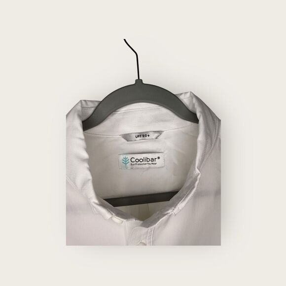 Coolibar Men’s Long Sleeve Shirt White 50+ UPF Size XL - Picture 9 of 10